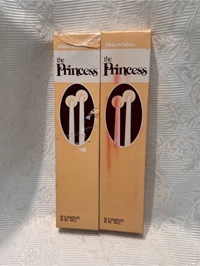Vintage Wicks 'N Sticks Princess Tapers 10" Candles Cranberry
Red 1/2" Holder